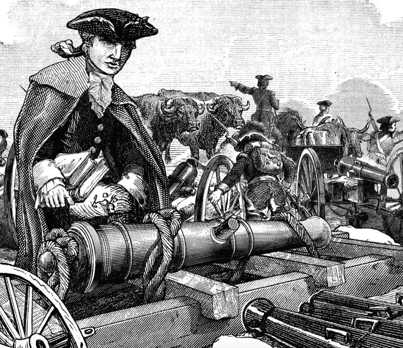 An artist's rendering of Henry Knox by Celsius Pictor for The Boston Globe.